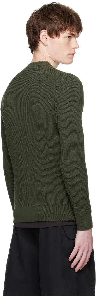 Stone Island Knit Crewneck Sweater In Full Rib Rws Wool Clothing In Green