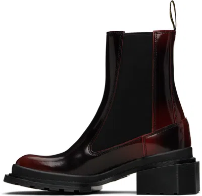 Dr. Martens Damen Maybole Leder Chelsea Stiefel Mit Eckiger Zehenpartie In Rot