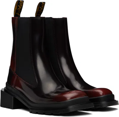 Dr. Martens Damen Maybole Leder Chelsea Stiefel Mit Eckiger Zehenpartie In Rot