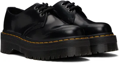 Dr. Martens Black 1461 Quad Oxfords In Black Polished Smooth