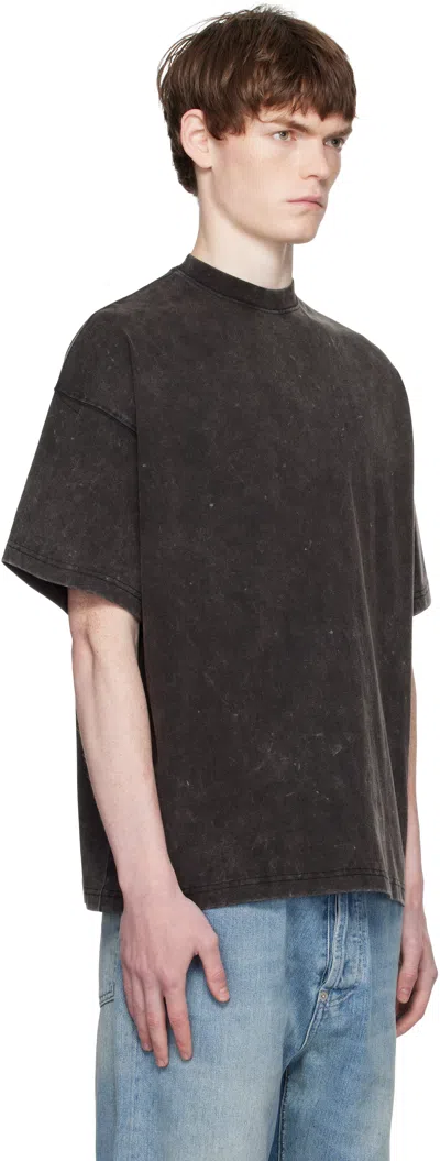 We11 Done Gray Dyed Oversized Basic T-shirt In Gray