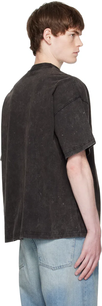 We11 Done Gray Dyed Oversized Basic T-shirt In Gray