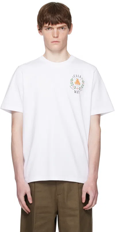 Casablanca Casa Way Mountain Printed T-shirt In White