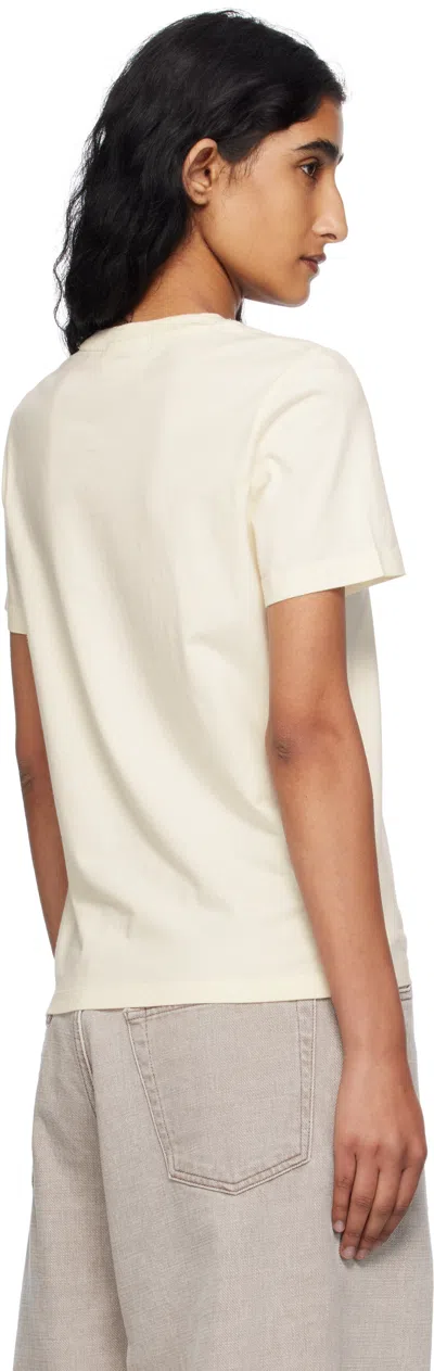 Maison Kitsuné Maison Kitsune' Double Bold Fox Head Cotton T Shirt In Neutral