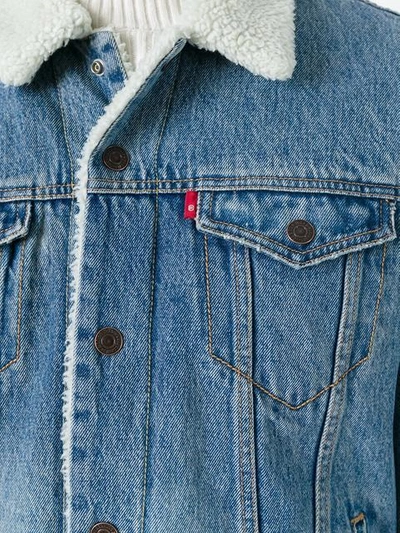 Shop Levi's Sherpa Style Denim Jacket - Blue