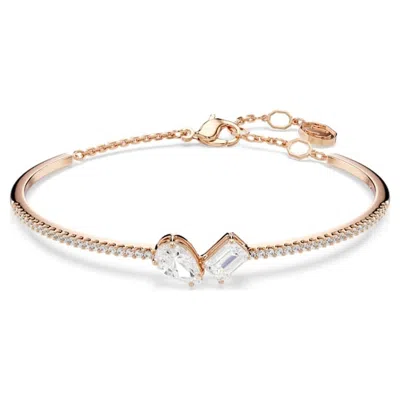 Swarovski Swaroski Mesmera Rose Gold-tone Plated Bangle In Gold