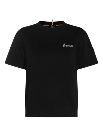 Moncler Grenoble Woman T-shirt Black Size M Cotton In Black