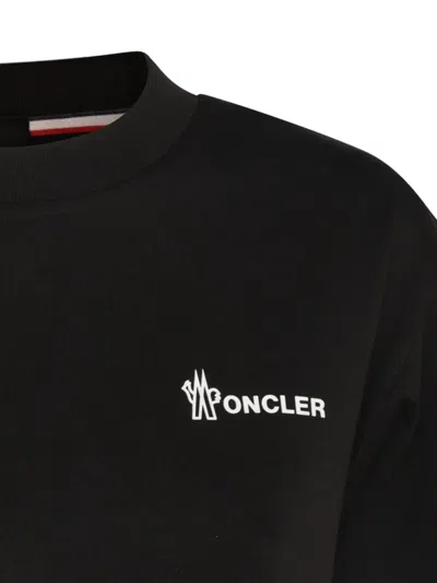 Moncler Grenoble Woman T-shirt Black Size M Cotton In Black
