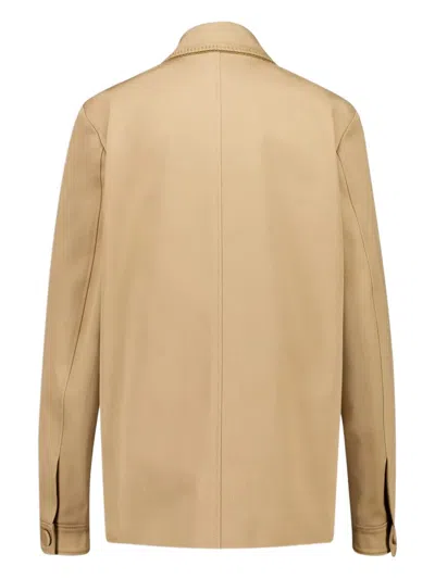 Gabriela Hearst Ulu Chore Jacket In Camel Sea Island Cotton Twill In Brown