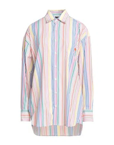 Etro Pegaso-embroidery Striped Cotton Shirt In Blue