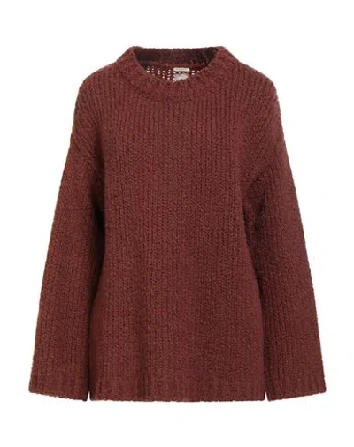 Massimo Alba Woman Sweater Chocolate Brown Size L Wool In Brown