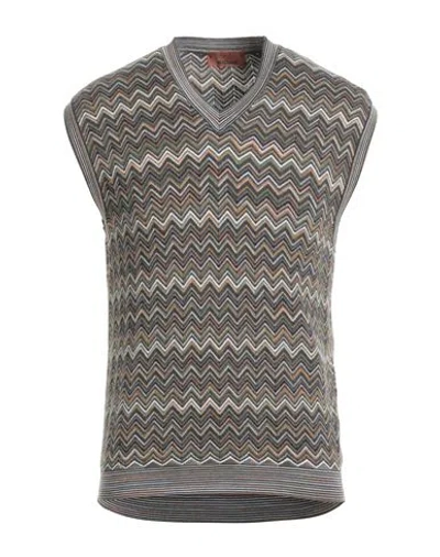 Missoni Man Sweater Military Green Size Xxl Cotton, Cashmere, Silk In Multi