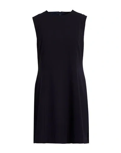 Ottod'ame Woman Mini Dress Midnight Blue Size 10 Polyester, Viscose, Elastane In Black