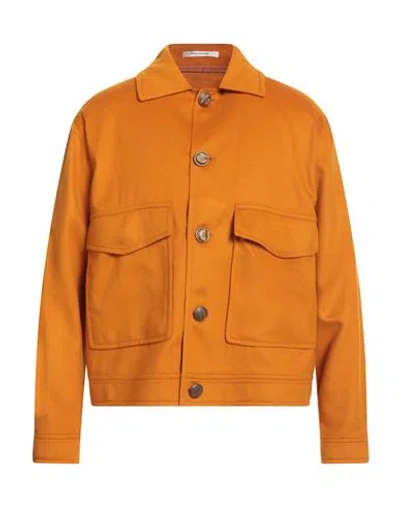 Tagliatore Man Jacket Marigold Size 38 Polyamide In Orange