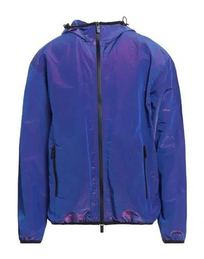 Burberry Purple Ekd-embroidered Hooded Jacket - Men's - Polyamide/polyester