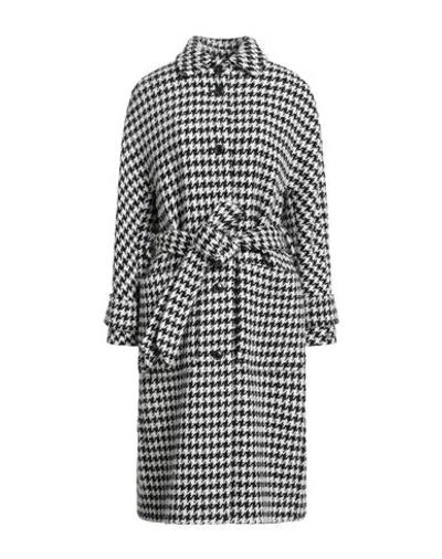 Tommy Hilfiger Woman Coat Off White Size 8 Wool, Polyamide, Synthetic Fibers, Alpaca Wool, Viscose In Black