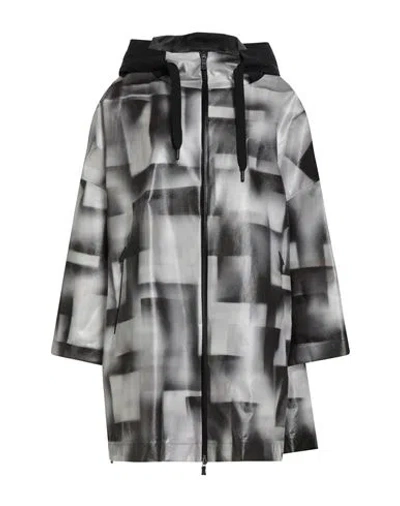 Herno Laminar Woman Overcoat & Trench Coat Grey Size 6 Polyester, Polyurethane, Ptfe - Polytetrafluo In Gray