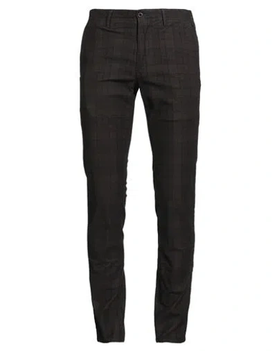 Incotex Man Pants Dark Brown Size 32 Cotton, Elastane In Black