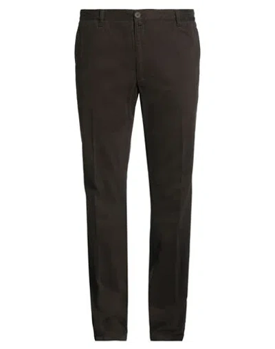 Barbour Man Pants Dark Brown Size 40 Cotton, Elastane In Brown