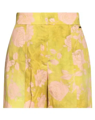 Marciano By Guess Woman Shorts & Bermuda Shorts Lime Green Size 2 Lyocell, Linen In Pink