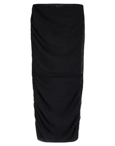 Patrizia Pepe Woman Midi Skirt Black Size 2 Polyester, Elastane In Black