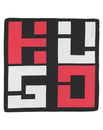 Hugo Boss Hugo Woman Scarf Black Size - Silk In Multi