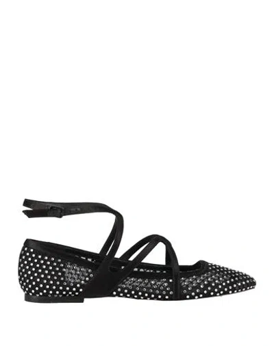 Jimmy Choo Astoria Ballerinas Rhinestone Embellishments In Black