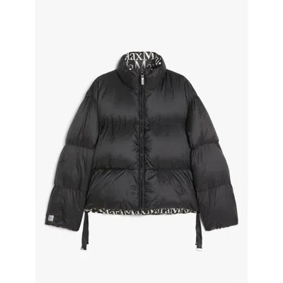 Max Mara Long-sleeved Down Jacket In Black