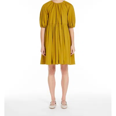Max Mara Tago Fit Dress In Yellow