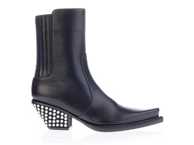 Giuseppe Zanotti Texan Ankle Boots In Black Leather In Black