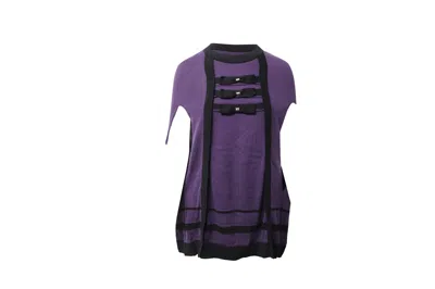 Temperley London Knitted Cape In Purple Cotton In Purple