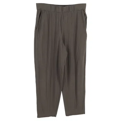 Max Mara Leisure Gartered Trousers In Grey Cotton In Gray