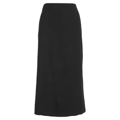 The Row Midi Skirt In Black Viscose In Black