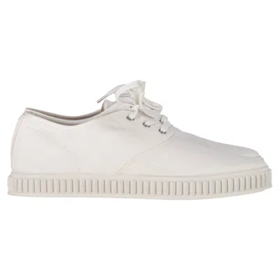 Maison Margiela Mm22 Canvas Low-top Sneakers With Rubber Sole In White