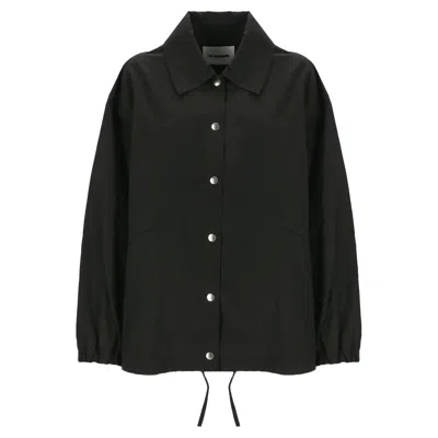 Jil Sander Giubbino In Cotone Nero Donna In Black