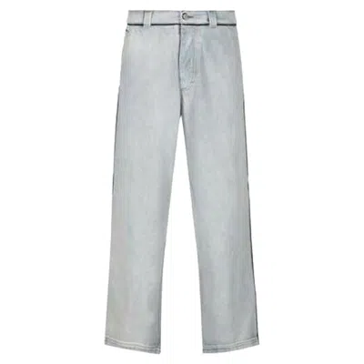 Maison Margiela Wide Leg Denim Jeans Men In Brown