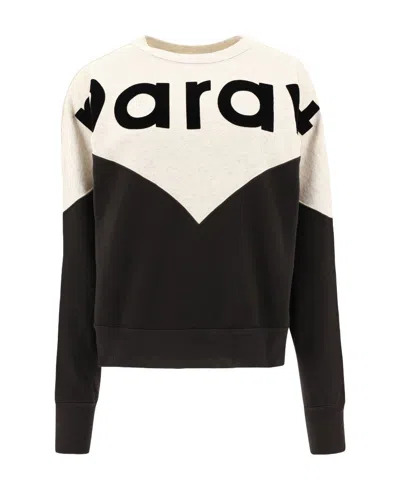 Isabel Marant Étoile Isabel Marant Etoile Houston Sweatshirt With Flocked Logo In Black