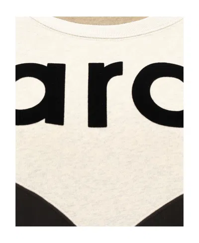 Isabel Marant Étoile Isabel Marant Etoile Houston Sweatshirt With Flocked Logo In Black