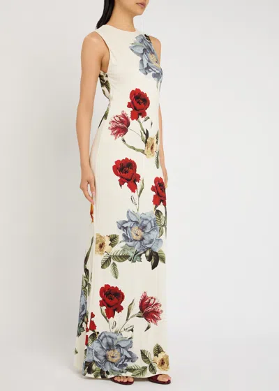 Alice And Olivia Delora Maxi Dress In White