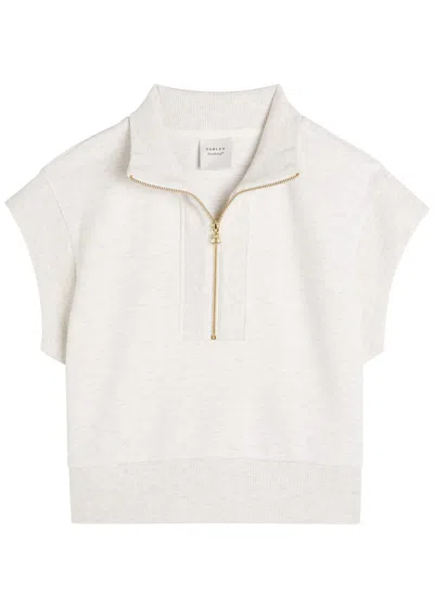 Varley Kelly Half Zip Stretch-jersey Top In White