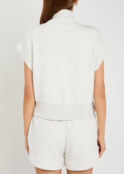 Varley Kelly Half Zip Stretch-jersey Top In White
