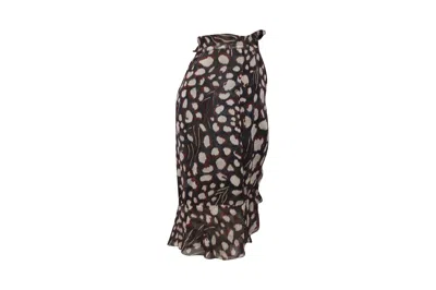 Iro Printed Flounce Wrap Skirt In Multicolor Viscose In Black