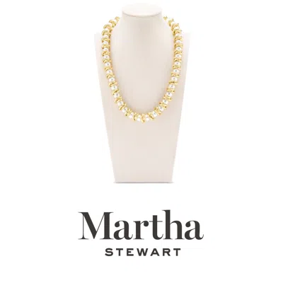 Martha Stewart Elegant Gold And Pearl Necklace, 18 Inches For Women In Gold