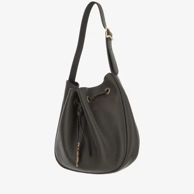 Saint Laurent Paris Vii Small Ysl Hobo Bag In Grained Deer Leather In Brown
