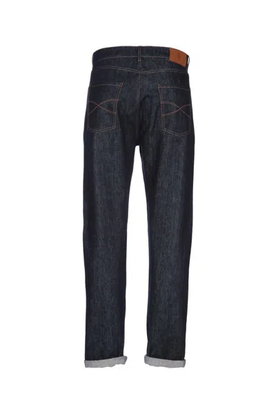 Brunello Cucinelli Men Iconic Fit Denim Cotton Jeans In Blue