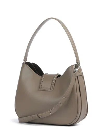 Emporio Armani Grey Logo Small Shoulder Bag In Gray