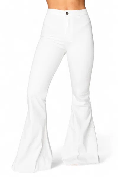 Buddylove Moonshine High-waisted Flare Jeans In White In Gray