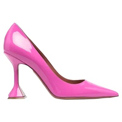 Amina Muaddi Ami Patent Leather Pumps In Pink