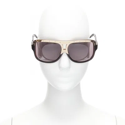Victoria Beckham Star Top Bar Oversized Squa Sunglasses In Black