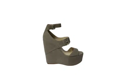 Jimmy Choo Leora Platforms In Grey Suede Nubuck In Gray